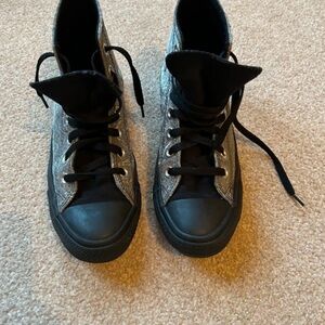 Converse Black and Silver Ankle Boots